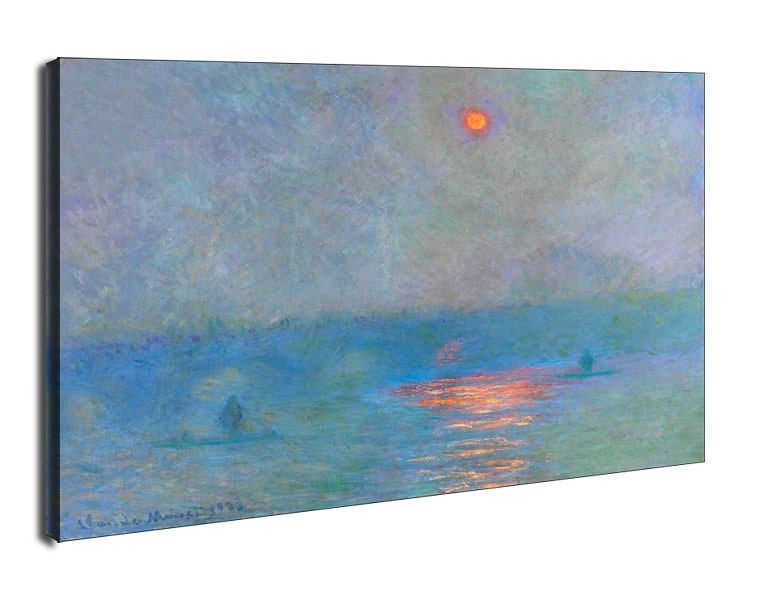 Image of Waterloo bridge sunlight in the fog, Claude Monet - obraz na płótnie Wymiar do wyboru: 40x30 cm