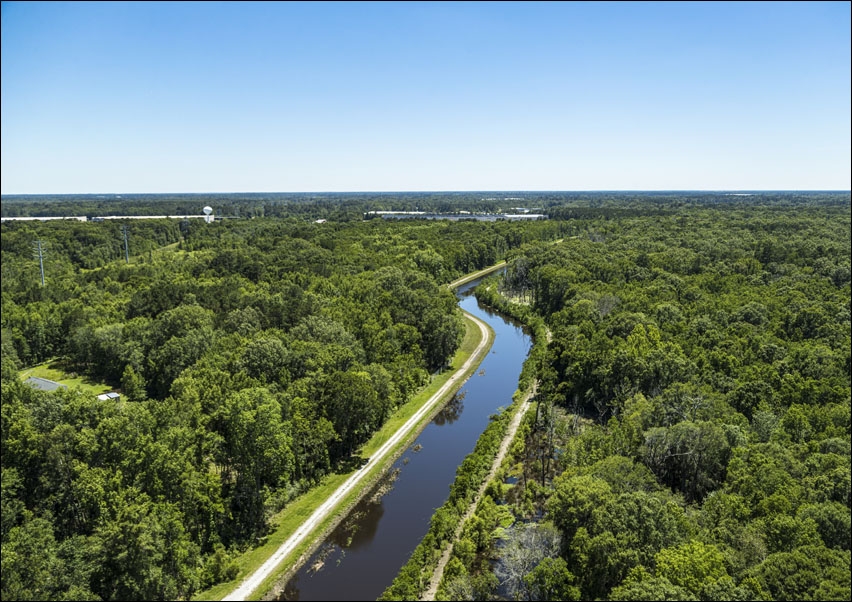 Image of Aerial view of the Pipe Makers Canal, which winds through marshes in Savannah, Georgia, Carol Highsmith - plakat Wymiar do wyboru: 60x40 cm