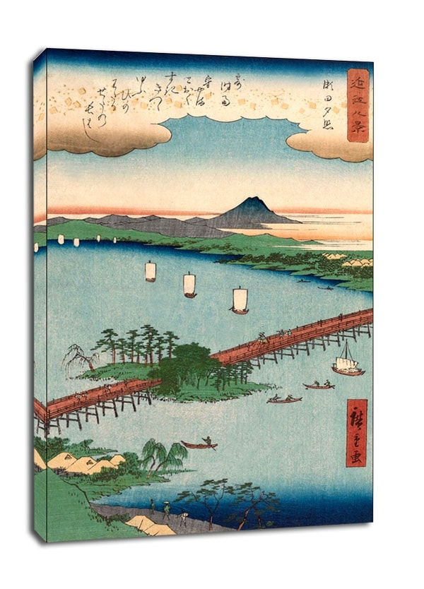 Image of Sunset Glow at Seta, Hiroshige - obraz na płótnie Wymiar do wyboru: 90x120 cm