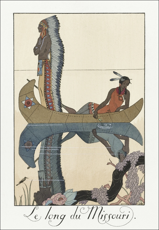 Image of Langs de Missouri, George Barbier - plakat Wymiar do wyboru: 30x40 cm