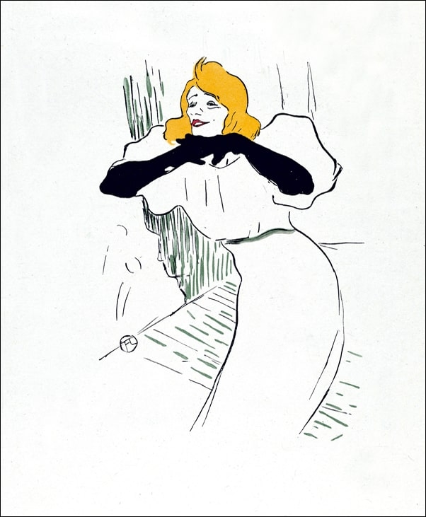 Image of Yvette Guilbert, Henri de Toulouse-Lautrec - plakat Wymiar do wyboru: 29,7x42 cm