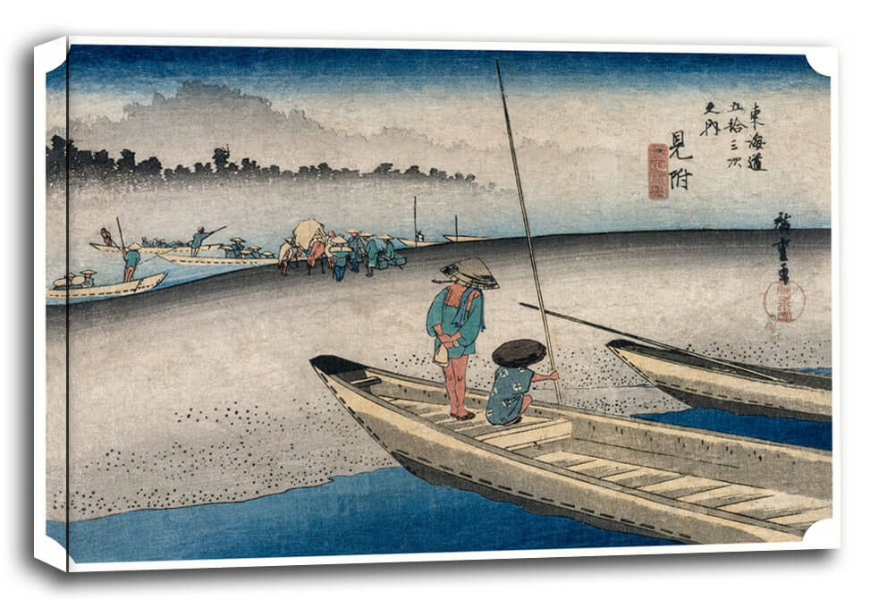 Image of Picture of the Tenryu River near Mitsuke, Hiroshige - obraz na płótnie Wymiar do wyboru: 90x60 cm