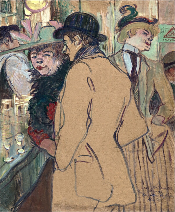 Image of Alfred la Guigne, Henri de Toulouse-Lautrec - plakat Wymiar do wyboru: 40x60 cm