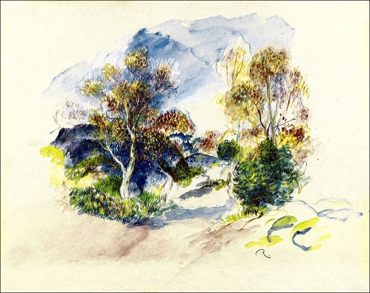 Image of Landscape with a Path between Trees, Auguste Renoir - plakat Wymiar do wyboru: 29,7x21 cm