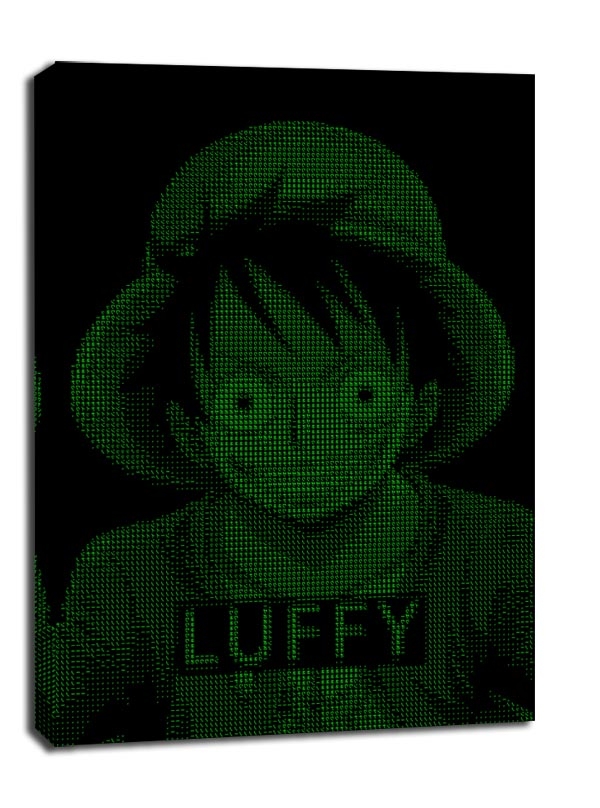 Image of H4CK3D - Luffy, One Piece - obraz na płótnie Wymiar do wyboru: 50x70 cm