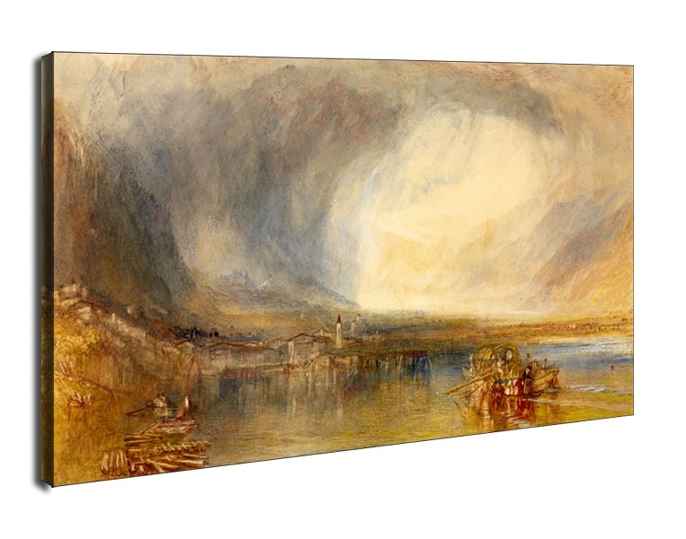 Image of Flüelen, from the Lake of Lucerne, William Turner - obraz na płótnie Wymiar do wyboru: 40x30 cm