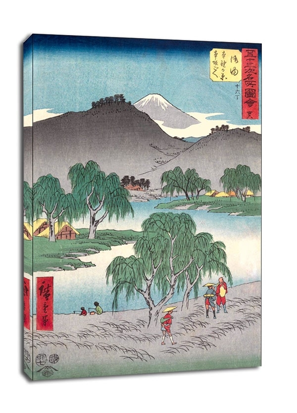 Image of Goyu Motono ga hara and Motozaka Pass, Hiroshige - obraz na płótnie Wymiar do wyboru: 40x60 cm