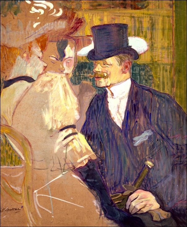 Image of The Englishman (William Tom Warrener, 1861–1934) at the Moulin Rouge, Henri de Toulouse-Lautrec - plakat Wymiar do wyboru: 20x30 cm