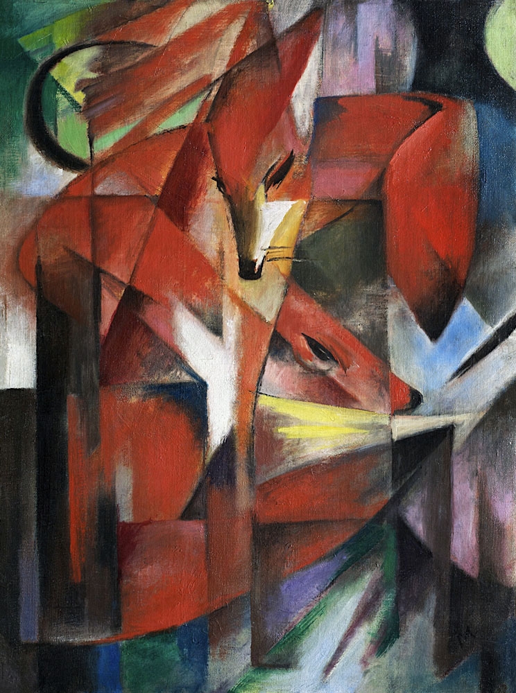 Image of Franz Marc The Foxes (1913) - plakat Wymiar do wyboru: 21x29,7 cm