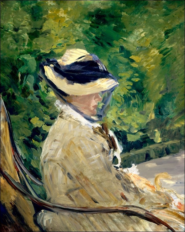 Image of Madame Manet(Suzanne Leenhoff, 1830 1906) at Bellevue, Edouard Manet - plakat Wymiar do wyboru: 21x29,7 cm