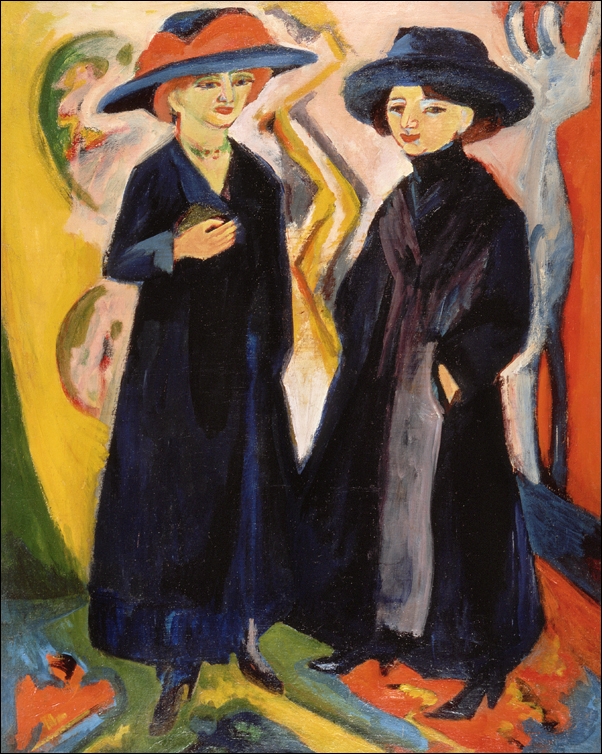 Image of Two Women, Ernst Ludwig Kirchner - plakat Wymiar do wyboru: 20x30 cm