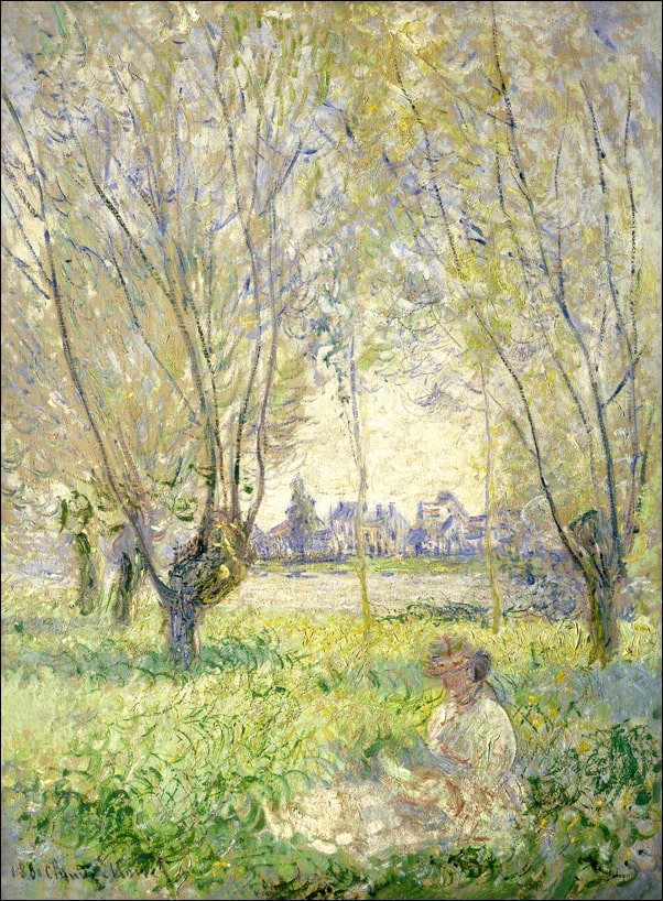 Image of Woman Seated under the Willows, Claude Monet - plakat Wymiar do wyboru: 40x60 cm