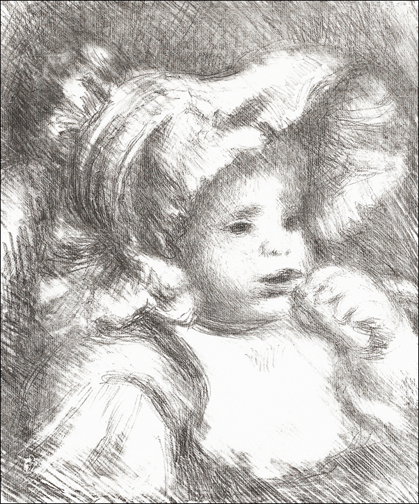 Image of Child with a Biscuit, Auguste Renoir - plakat Wymiar do wyboru: 21x29,7 cm