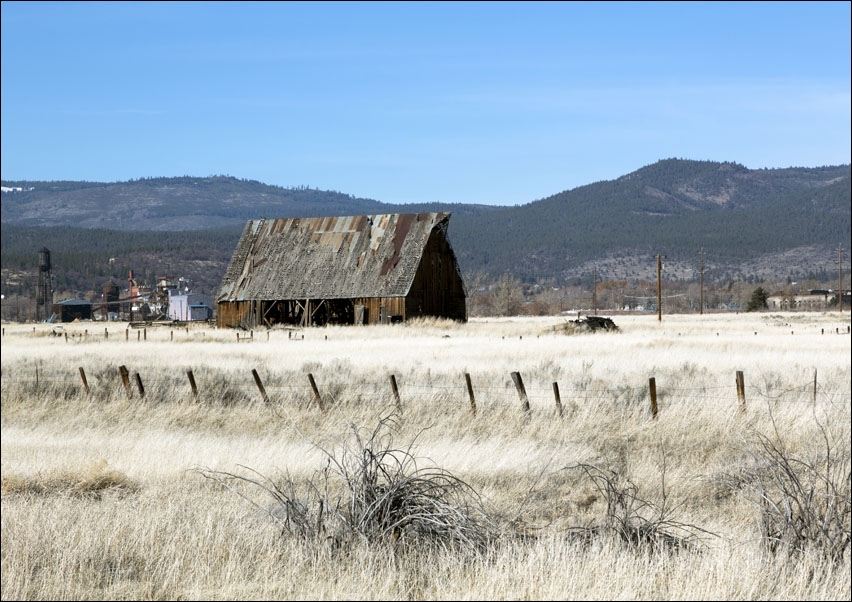 Image of An old hay barn on the outskirts of Susanville, seat of Lassen County, California, Carol Highsmith - plakat Wymiar do wyboru: 80x60 cm