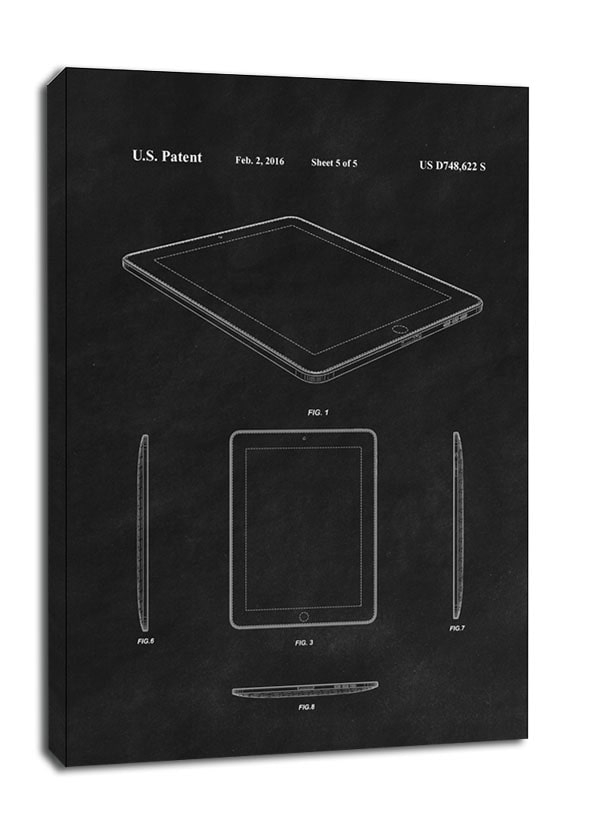 Image of Patent, Ipad 2016 Czarny - obraz na płótnie Wymiar do wyboru: 20x30 cm
