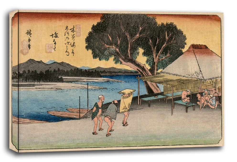 Image of The Sixty-Nine Stations of the Kiso Highway Shionata, Hiroshige - obraz na płótnie Wymiar do wyboru: 50x40 cm