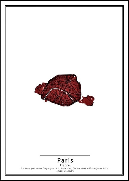 Image of Crimson Cities - Paris - plakat Wymiar do wyboru: 29,7x42 cm