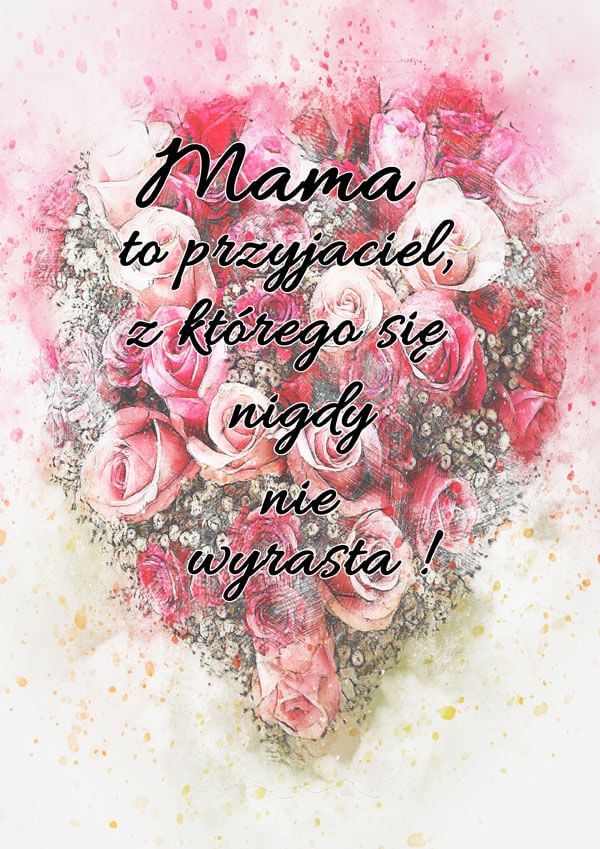 Image of Mama przyjaciel - plakat Wymiar do wyboru: 30x40 cm