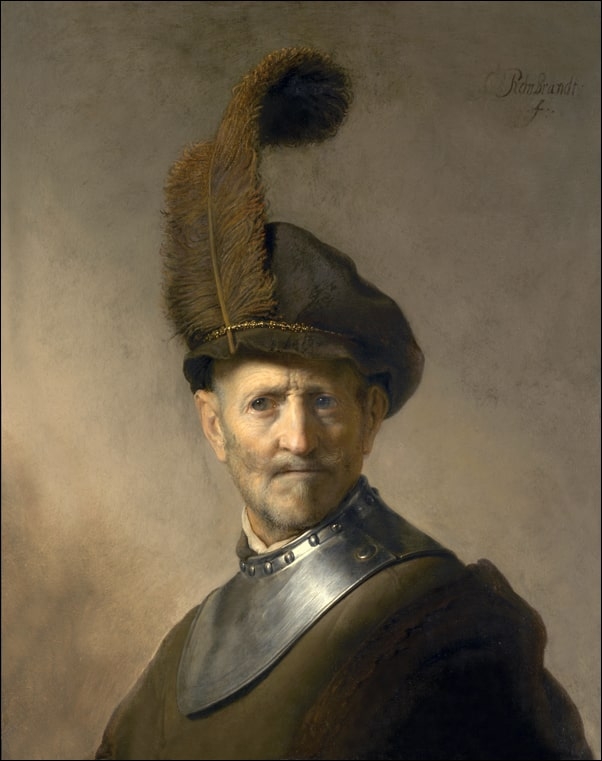 Image of An Old Man in Military Costume, Rembrandt - plakat Wymiar do wyboru: 42x59,4 cm