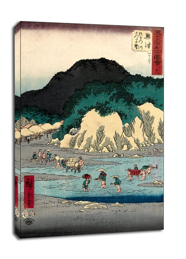 Image of Okitsu The Okitsu River and Satta Pass, Hiroshige - obraz na płótnie Wymiar do wyboru: 70x100 cm