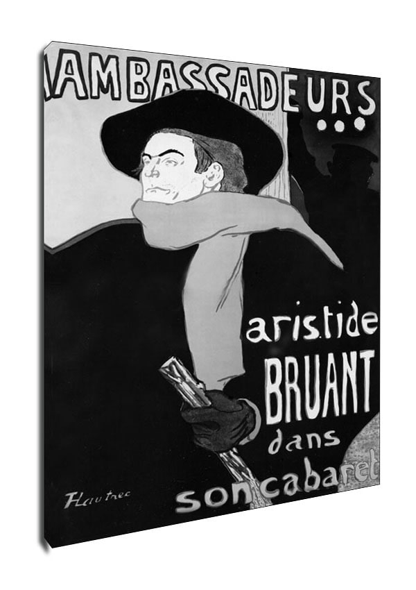 Image of Ambassadeurs Aristide Bruant, Henri de Toulouse-Lautrec - obraz na płótnie Wymiar do wyboru: 50x70 cm