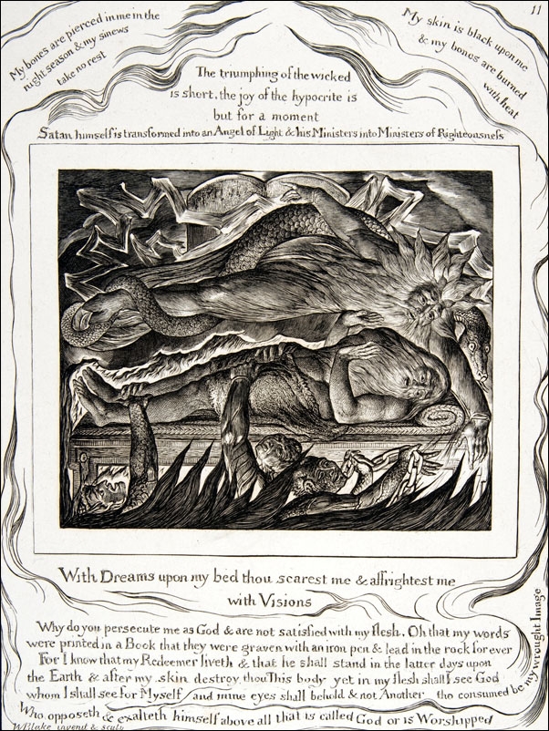 Image of Jobs Evil Dreams, William Blake - plakat Wymiar do wyboru: 29,7x42 cm