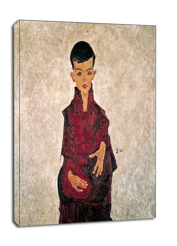 Image of reinerbub (portret herberta reinera), egon schiele - obraz na płótnie wymiar do wyboru: 20x30 cm
