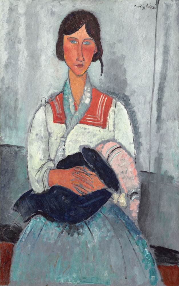 Image of Amedeo Modigliani Woman with baby (1919) - plakat Wymiar do wyboru: 42x59,4 cm