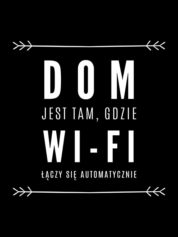 Image of wifi strzałki black - plakat Wymiar do wyboru: 20x30 cm