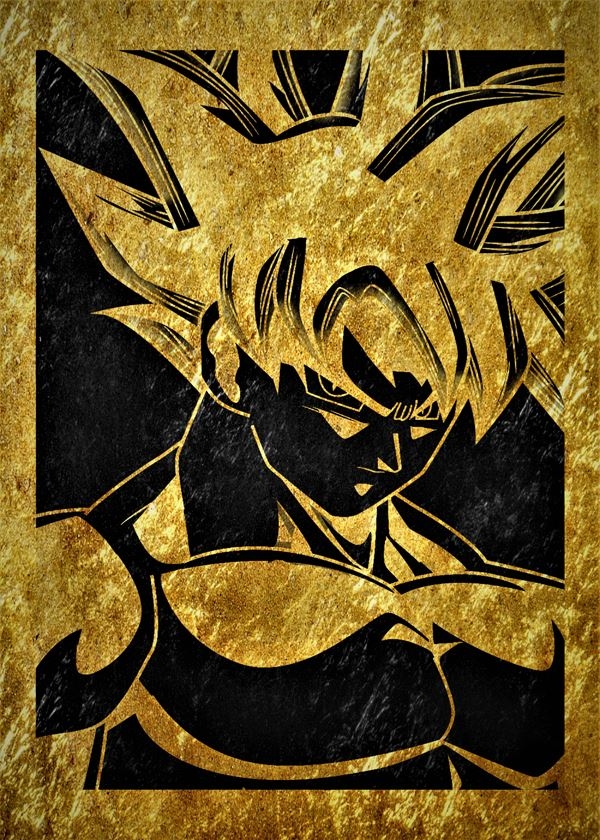 Image of Golden LUX - Dragon Ball - plakat Wymiar do wyboru: 70x100 cm