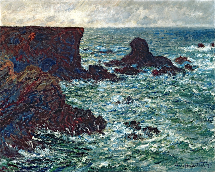 Image of Rocks at port coton the lion rock 1886, Claude Monet - plakat Wymiar do wyboru: 100x70 cm
