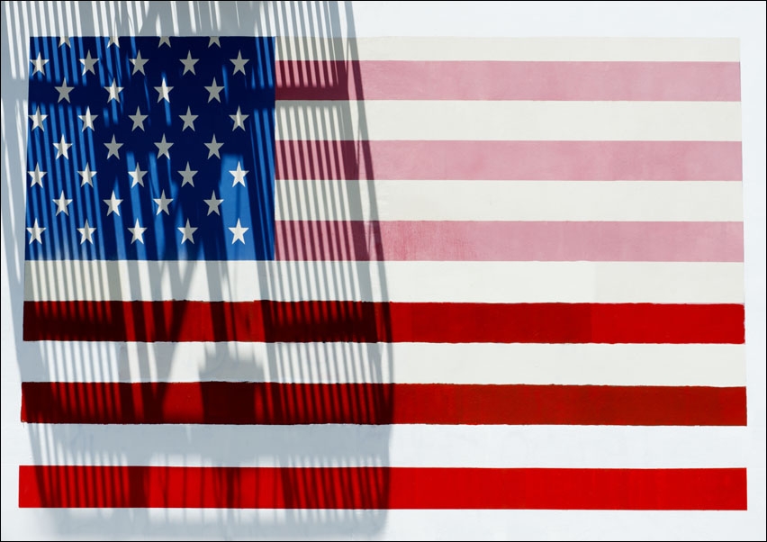 Image of American flag mural in Chinatown, Carol Highsmith - plakat Wymiar do wyboru: 60x40 cm