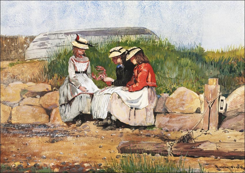 Image of A Fisherman's Daughter, Winslow Homer - plakat Wymiar do wyboru: 42x29,7 cm