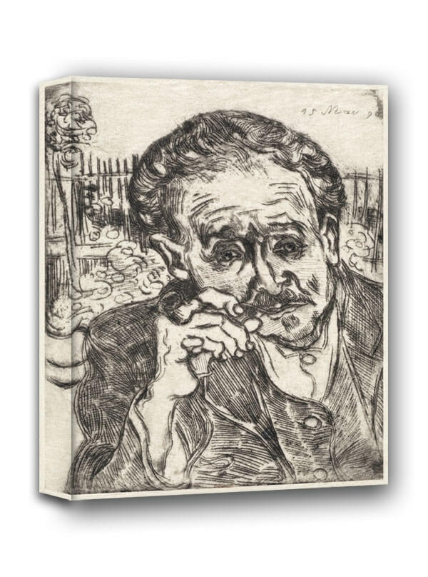 Image of Dr Gachet Man with a Pipe, Vincent van Gogh - obraz na płótnie Wymiar do wyboru: 50x70 cm