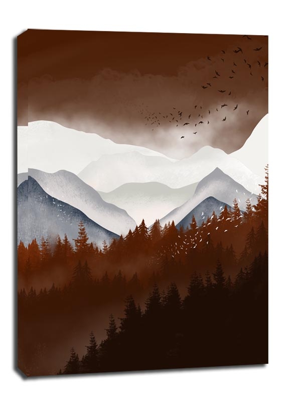 Image of Brązowe góry - obraz na płótnie Wymiar do wyboru: 20x30 cm