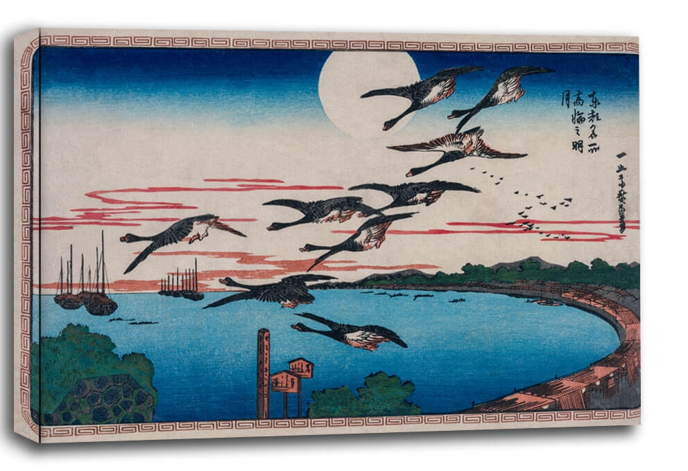 Image of Full Moon over Takanawa, Hiroshige - obraz na płótnie Wymiar do wyboru: 60x40 cm