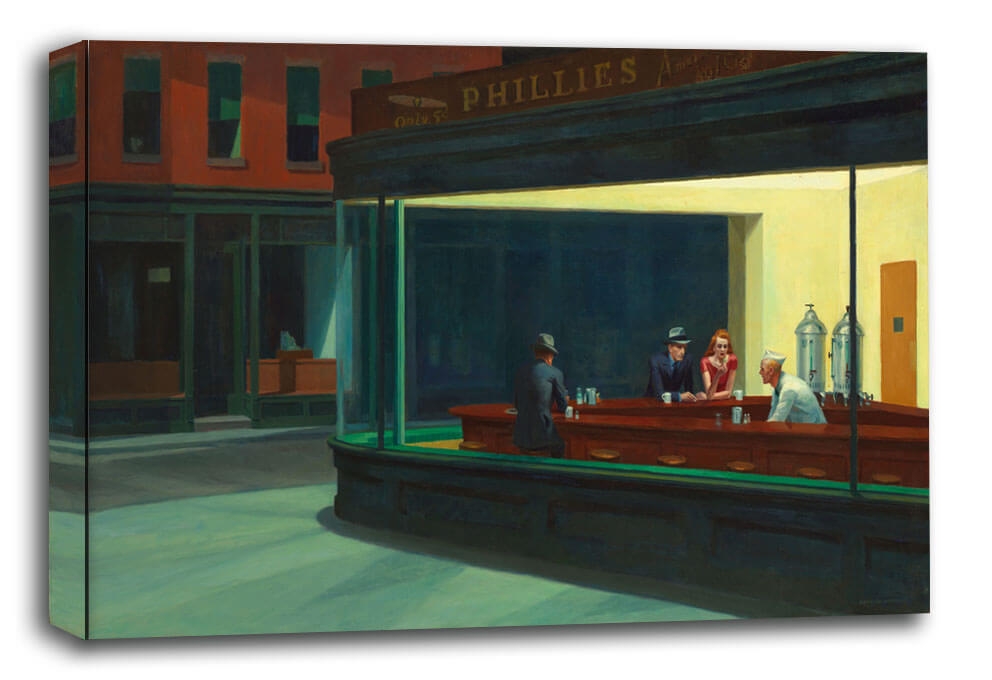 Image of Nighthawks, Edward Hopper - obraz na płótnie Wymiar do wyboru: 30x20 cm