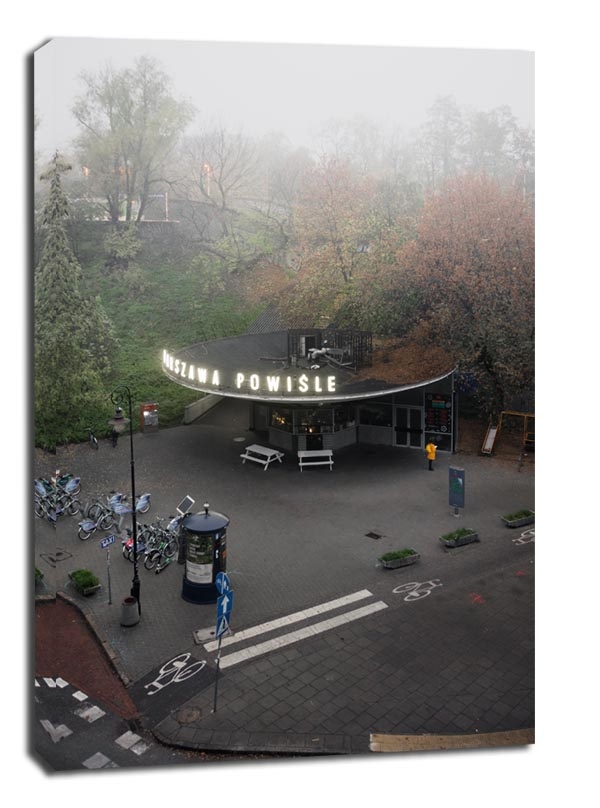 Image of Powiśle we mgle - obraz na płótnie Wymiar do wyboru: 90x120 cm