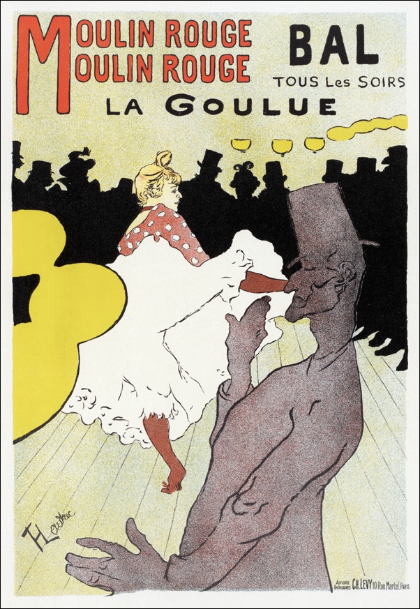 Image of Affiche pour le Moulin Rouge "la Goulue", Henri De Toulouse-Lautrec - plakat Wymiar do wyboru: 61x91,5 cm