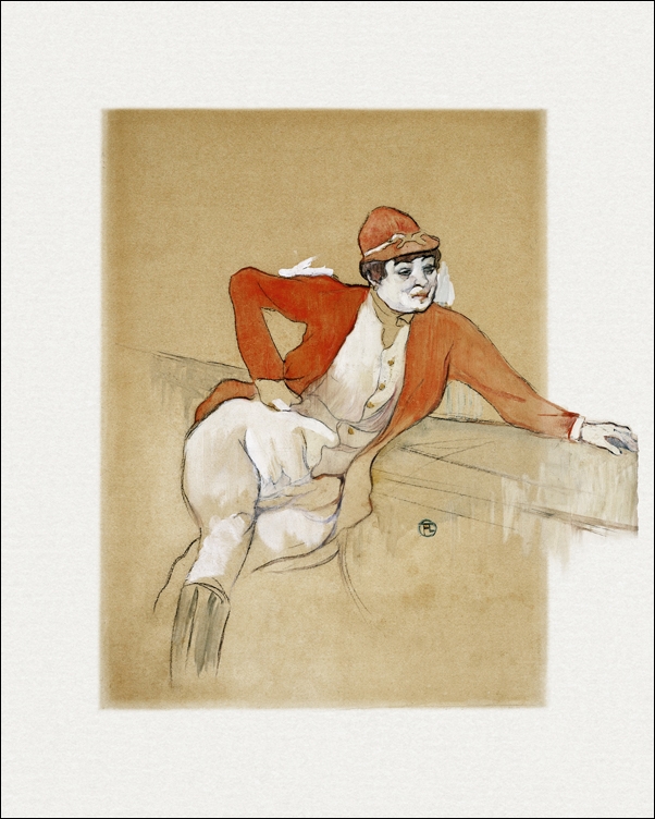 Image of La Macarona in the Costume of a Jockey, Henri De Toulouse-Lautrec - plakat Wymiar do wyboru: 30x40 cm