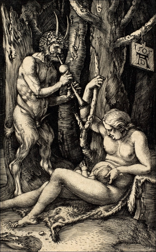 Image of Satyr Family, Albrecht Durer - plakat Wymiar do wyboru: 40x50 cm