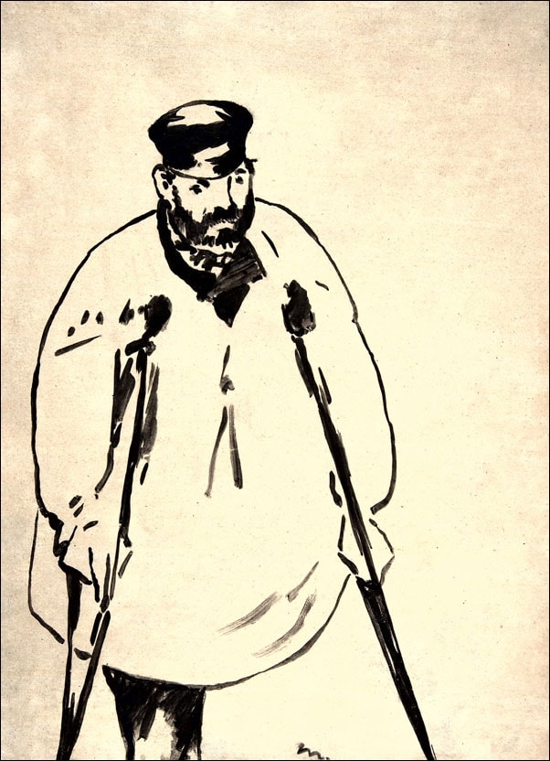 Image of A Man on Crutches, Edouard Manet - plakat Wymiar do wyboru: 29,7x42 cm