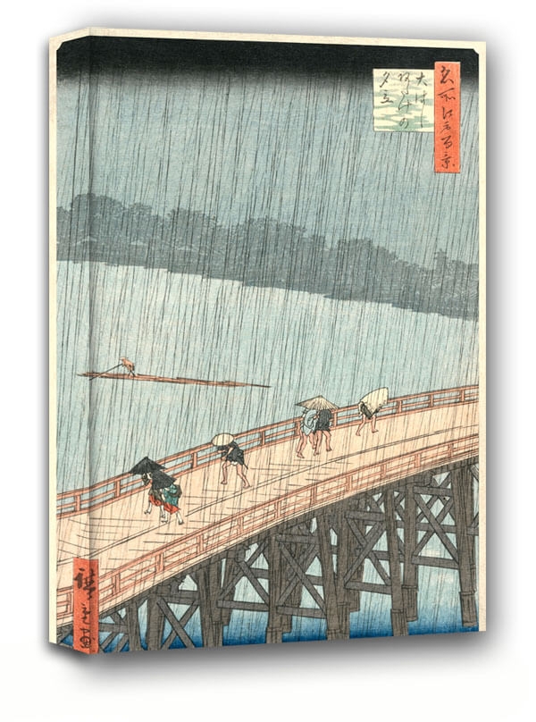 Image of Sudden Shower over Shin-Ōhashi Bridge and Atake, Hiroshige - obraz na płótnie Wymiar do wyboru: 40x60 cm