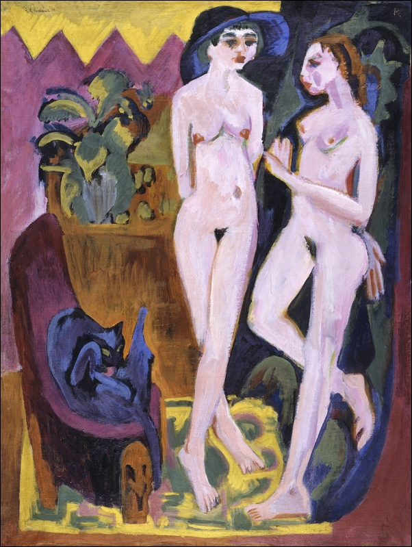 Image of Two Nudes in a Room, Ernst Ludwig Kirchner - plakat Wymiar do wyboru: 21x29,7 cm