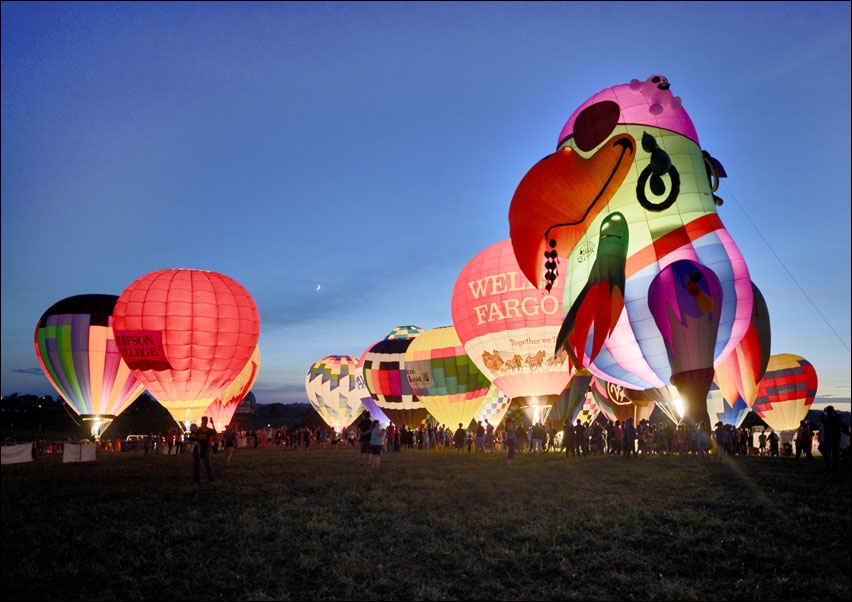 Image of Hot air balloons at the National Balloon Classic in Indianola, Iowa, Carol Highsmith - plakat Wymiar do wyboru: 40x30 cm