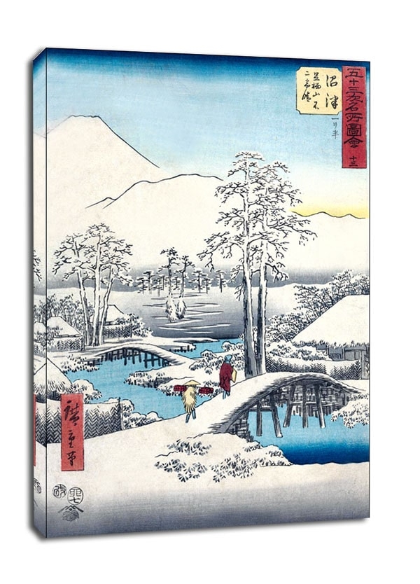 Image of Numazu Fuji in Clear Weather after Snow, from the Ashigara Mountains, Hiroshige - obraz na płótnie Wymiar do wyboru: 40x50 cm