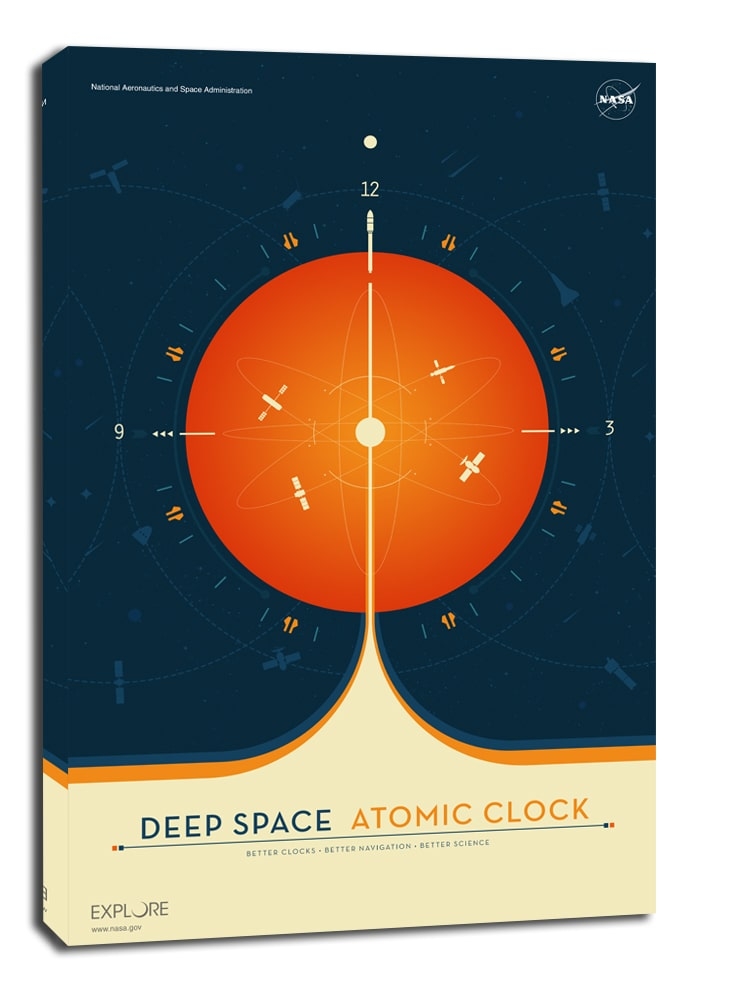 Image of Atomic clock orange - obraz na płótnie Wymiar do wyboru: 40x50 cm