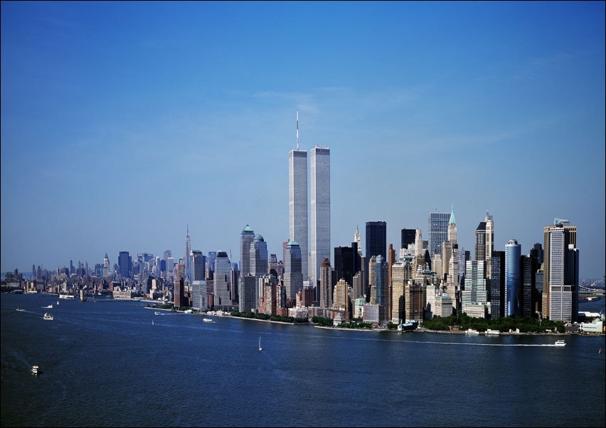 Image of Aerial view of New York City, in which the World Trade Center Twin Towers is prominent., Carol Highsmith - plakat Wymiar do wyboru: 29,7x21 cm