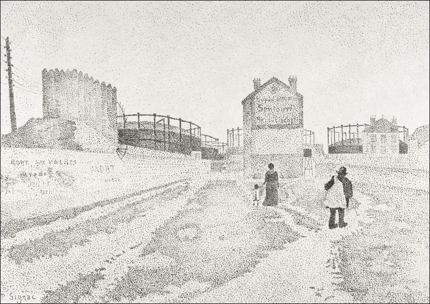 Image of The Gas Tanks at Clichy, Paul Signac - plakat Wymiar do wyboru: 29,7x21 cm