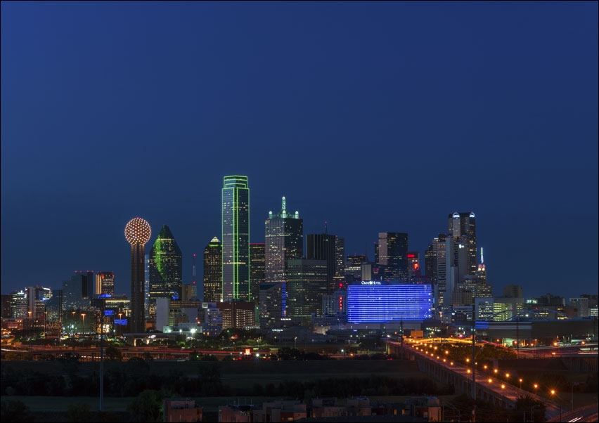 Image of Dusk view of the Dallas, Texas skyline., Carol Highsmith - plakat Wymiar do wyboru: 40x30 cm